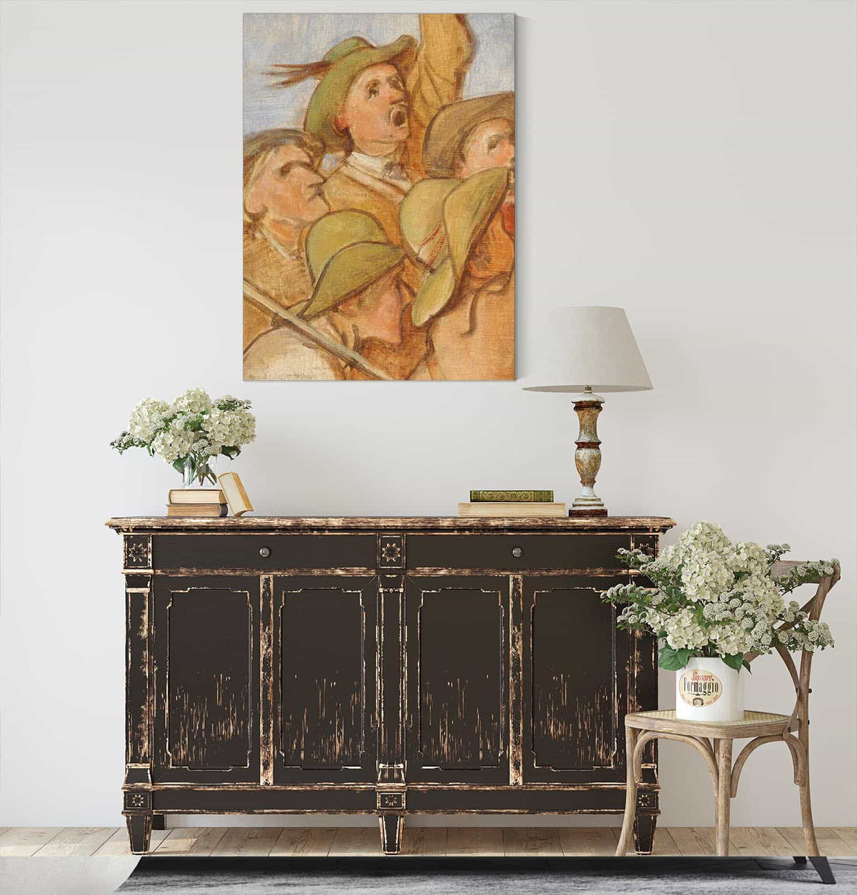 Bauern Tiroler Freiheitskampfer Olskizze by Franz Von Defregger