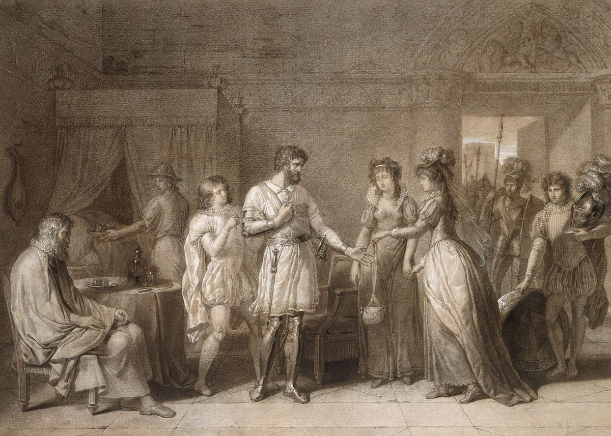 Bayard Refusing The Presents Of His Hostess In Brescia by Anne Louis Girodet Trioson