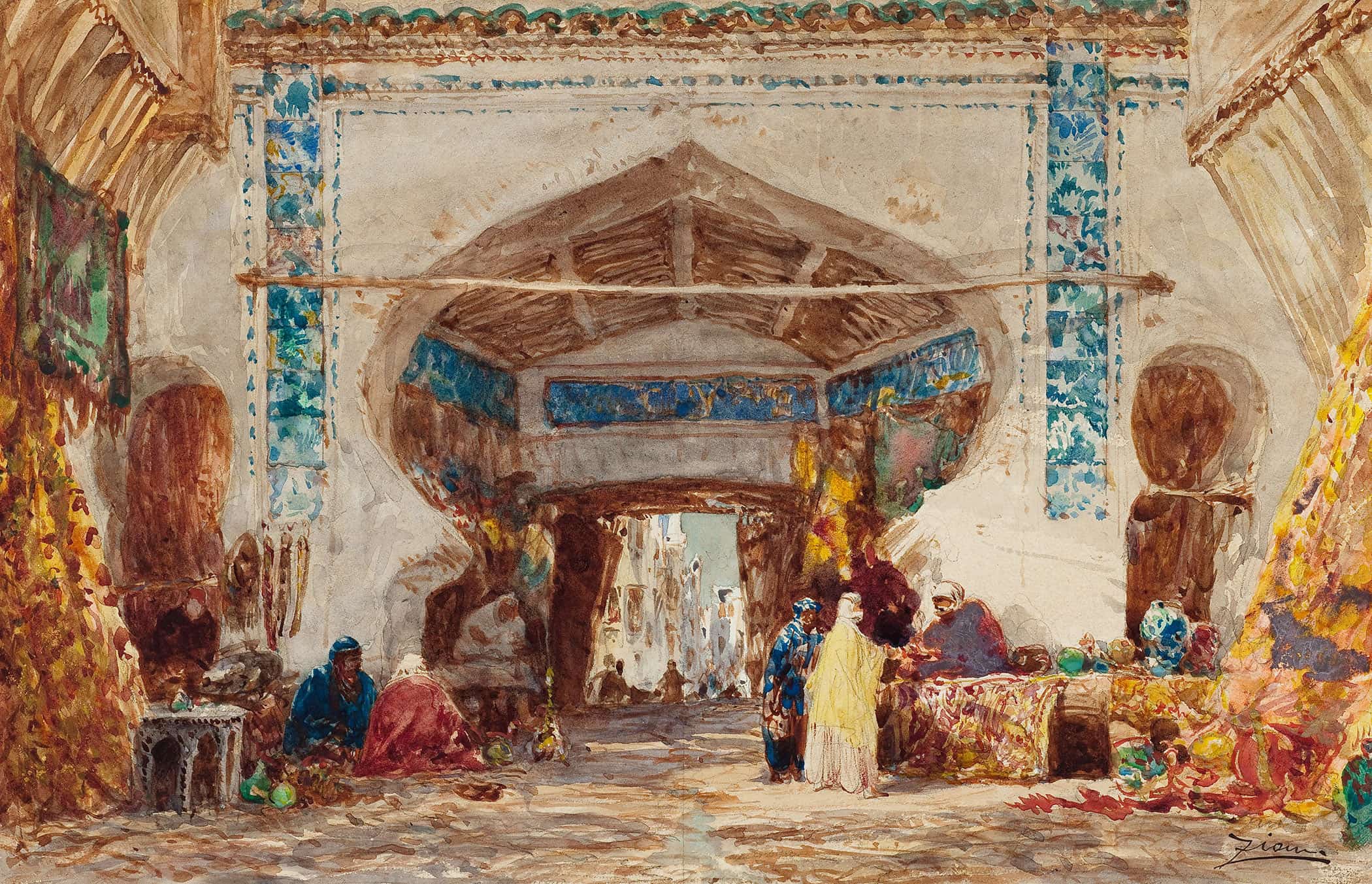 Bazar A Constantinople by Felix Ziem