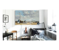 Beach At Trouville by Eugene Boudin