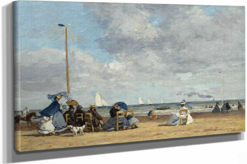 Beach At Trouville by Eugene Boudin