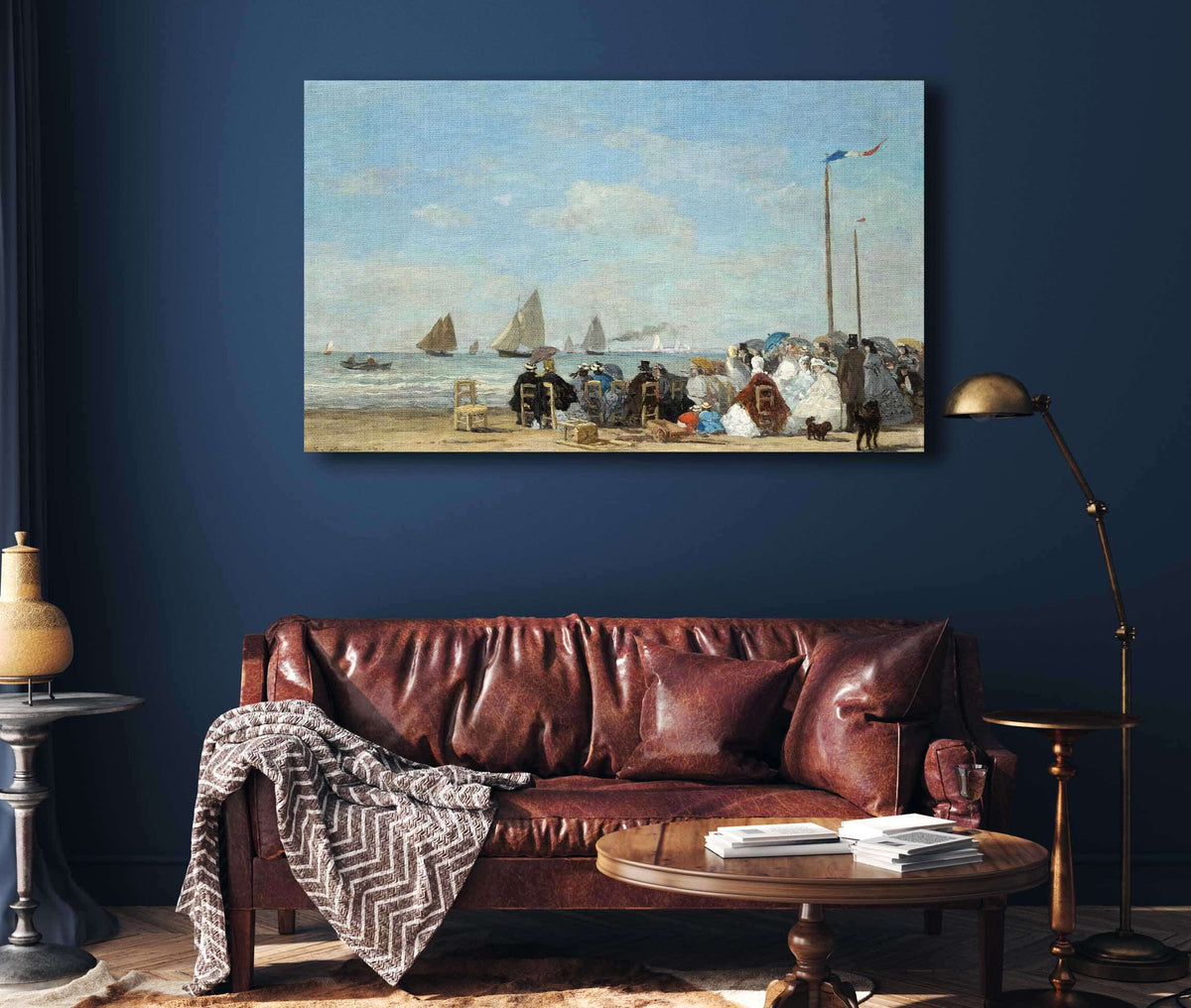 Beach Scene At Trouville by Eugene Boudin