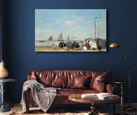 Beach Scene At Trouville by Eugene Boudin