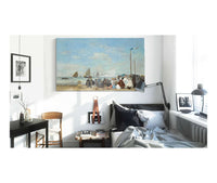 Beach Scene At Trouville by Eugene Boudin