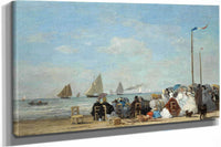 Beach Scene At Trouville by Eugene Boudin