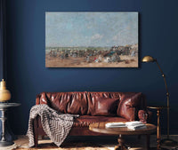 Beach Scene In Trouville   by Eugene Boudin