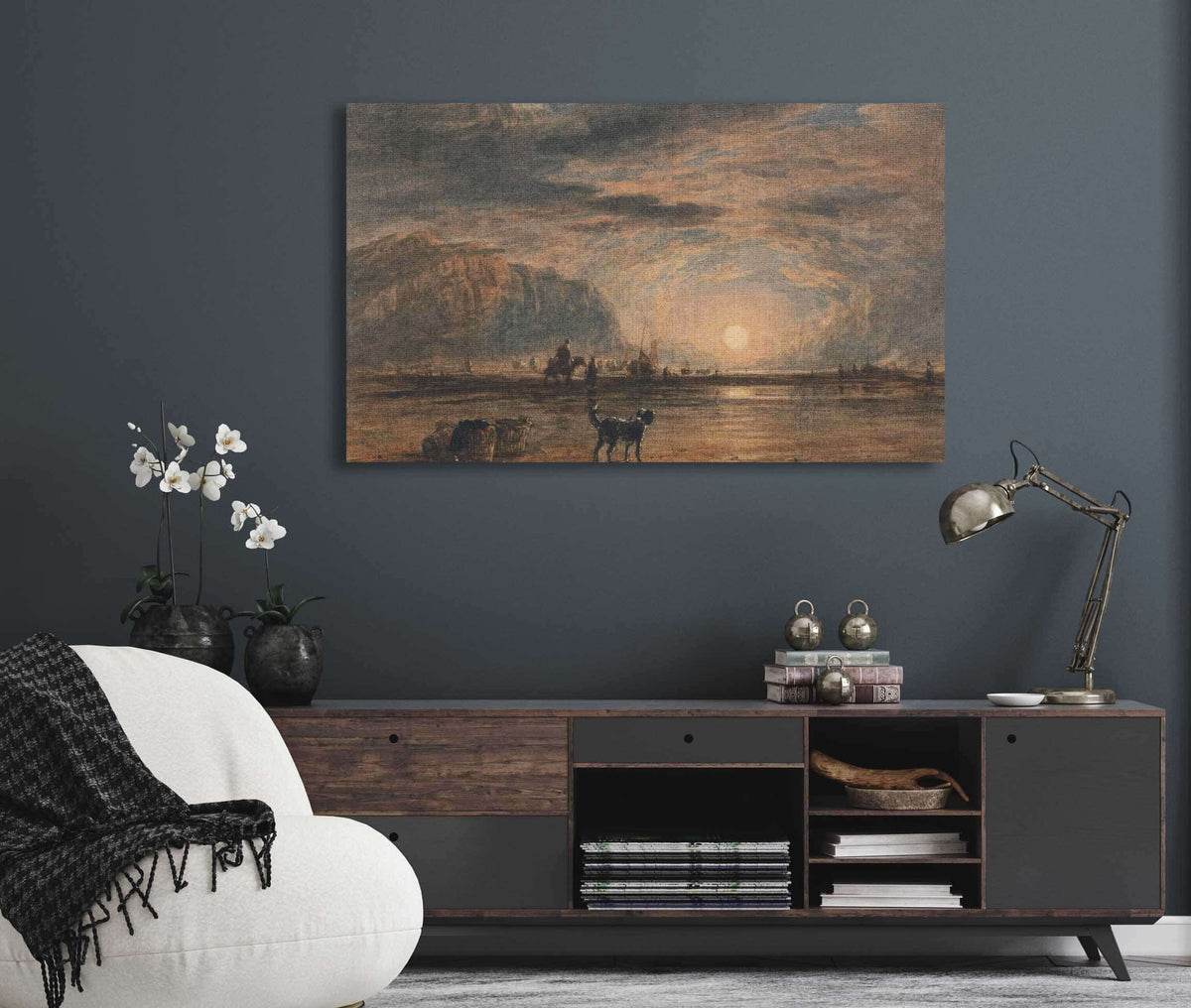 Beach Scene Sunrise by David Cox