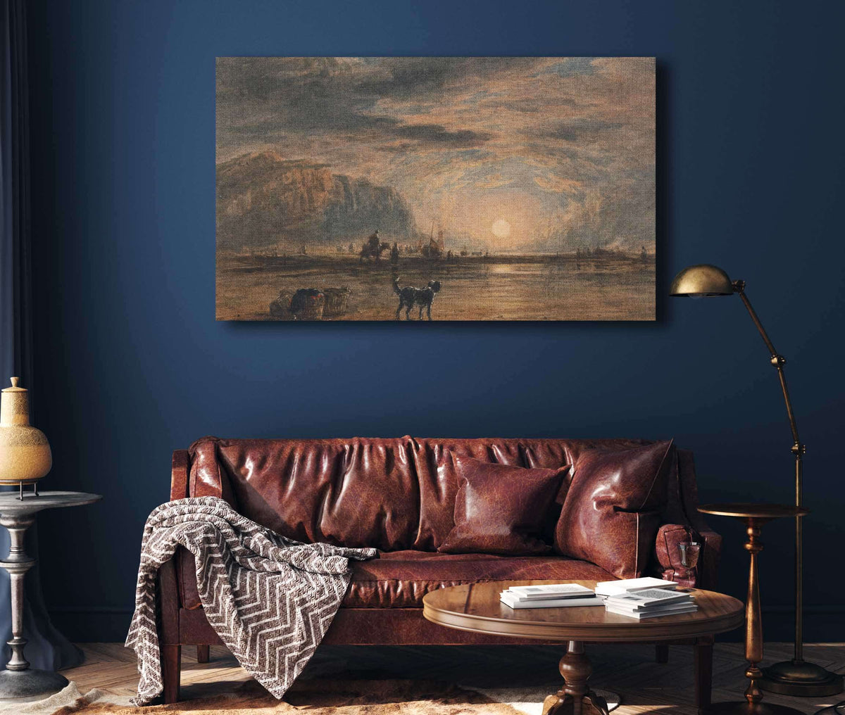 Beach Scene Sunrise by David Cox