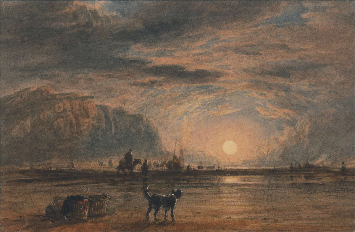 Beach Scene Sunrise by David Cox