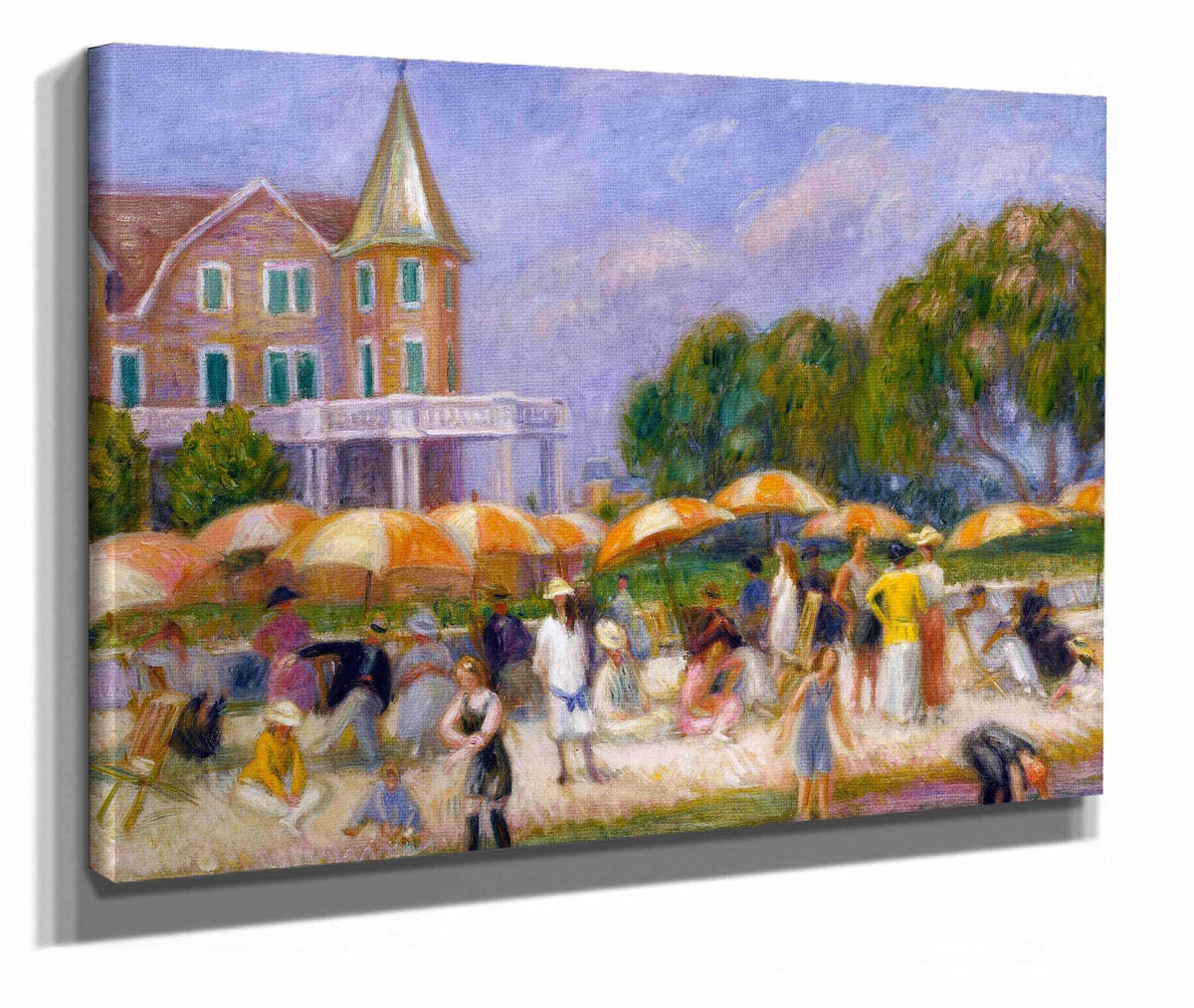 Beach Umbrellas At Blue Point by William James Glackens