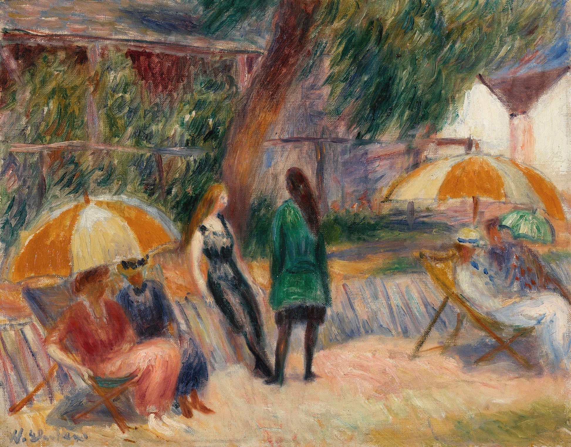 Beach With Figures Bellport by William James Glackens