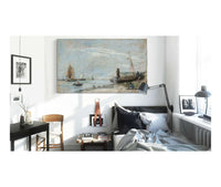 Beach With Fishing Boats by Eugene Boudin