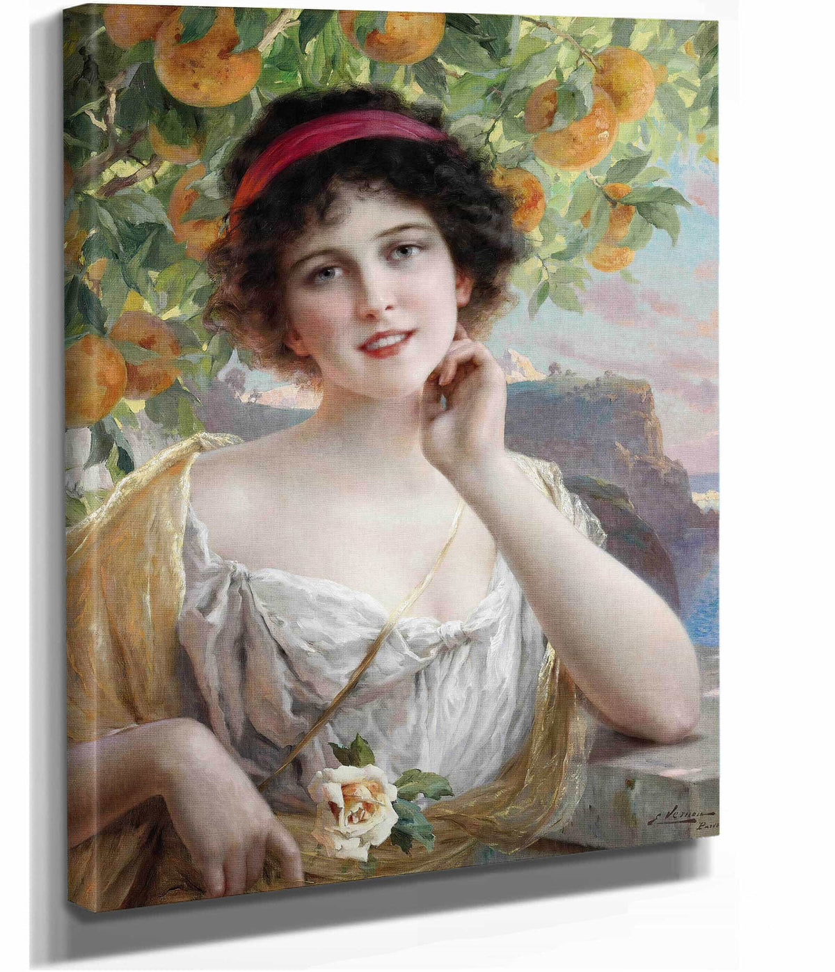 Beauty Under The Orange Tree by Emile Vernon