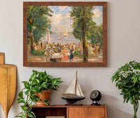 Beergarden Near The Wannsee House On The Lake by Max Liebermann