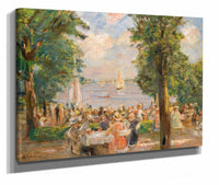 Beergarden Near The Wannsee House On The Lake by Max Liebermann