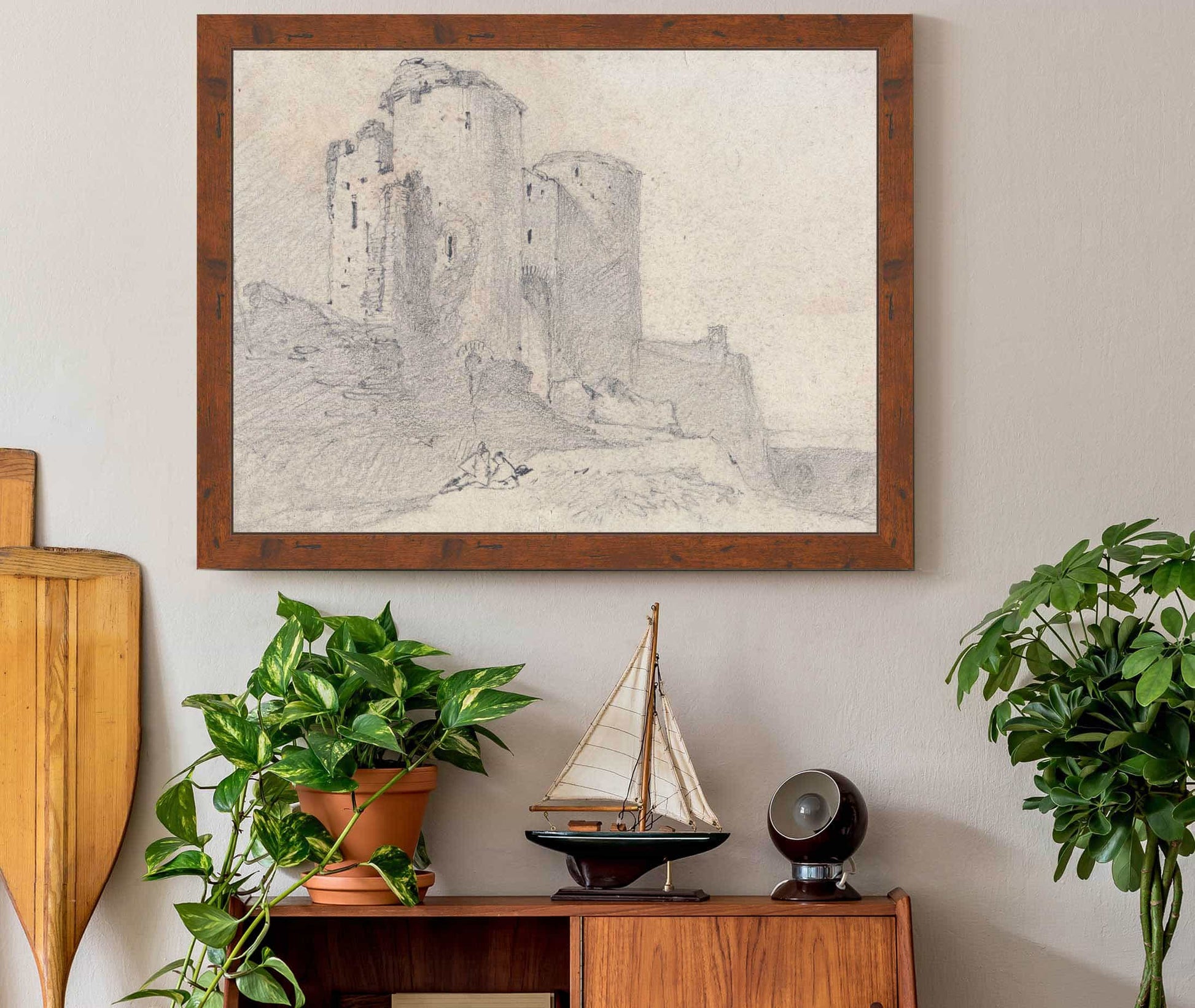 Beeston Castle Cheshire Entrance To The Castle by John Sell Cotman