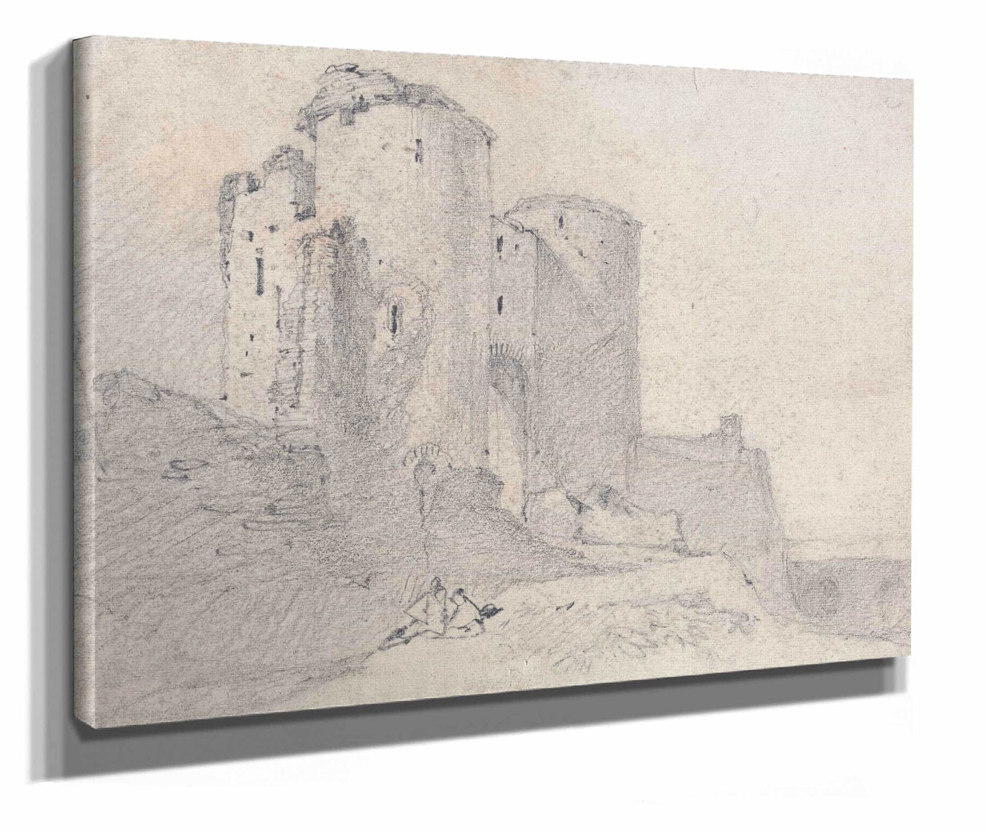 Beeston Castle Cheshire Entrance To The Castle by John Sell Cotman