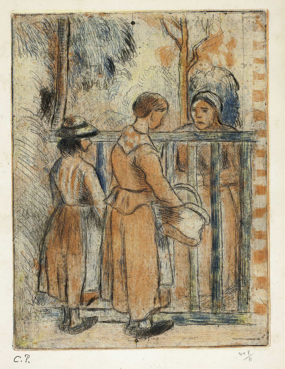 Beggar Women   by Camille Pissarro