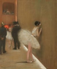 Behind The Curtain At The Ballet by Henri Gervex