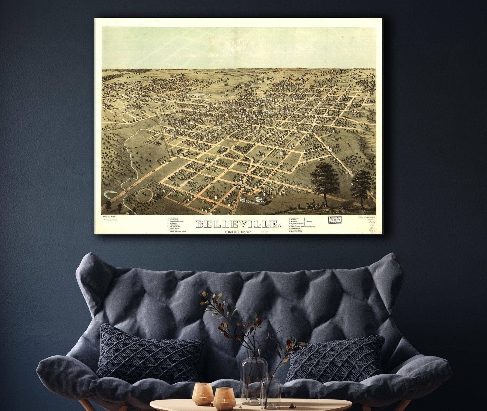 Belleville St Clair Co Illinois 1867 State of Illinois