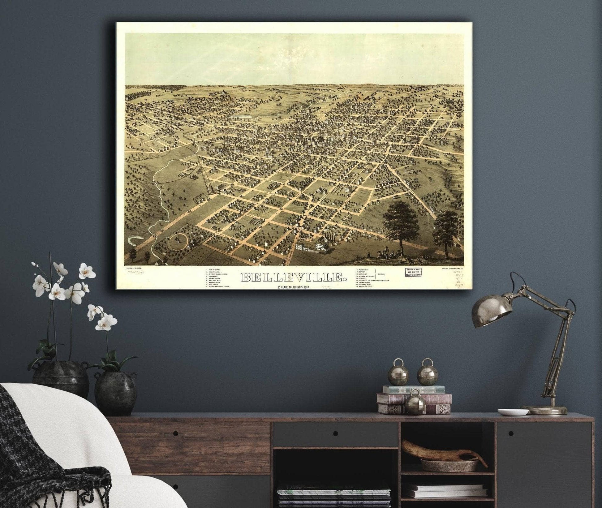 Belleville St Clair Co Illinois 1867 State of Illinois