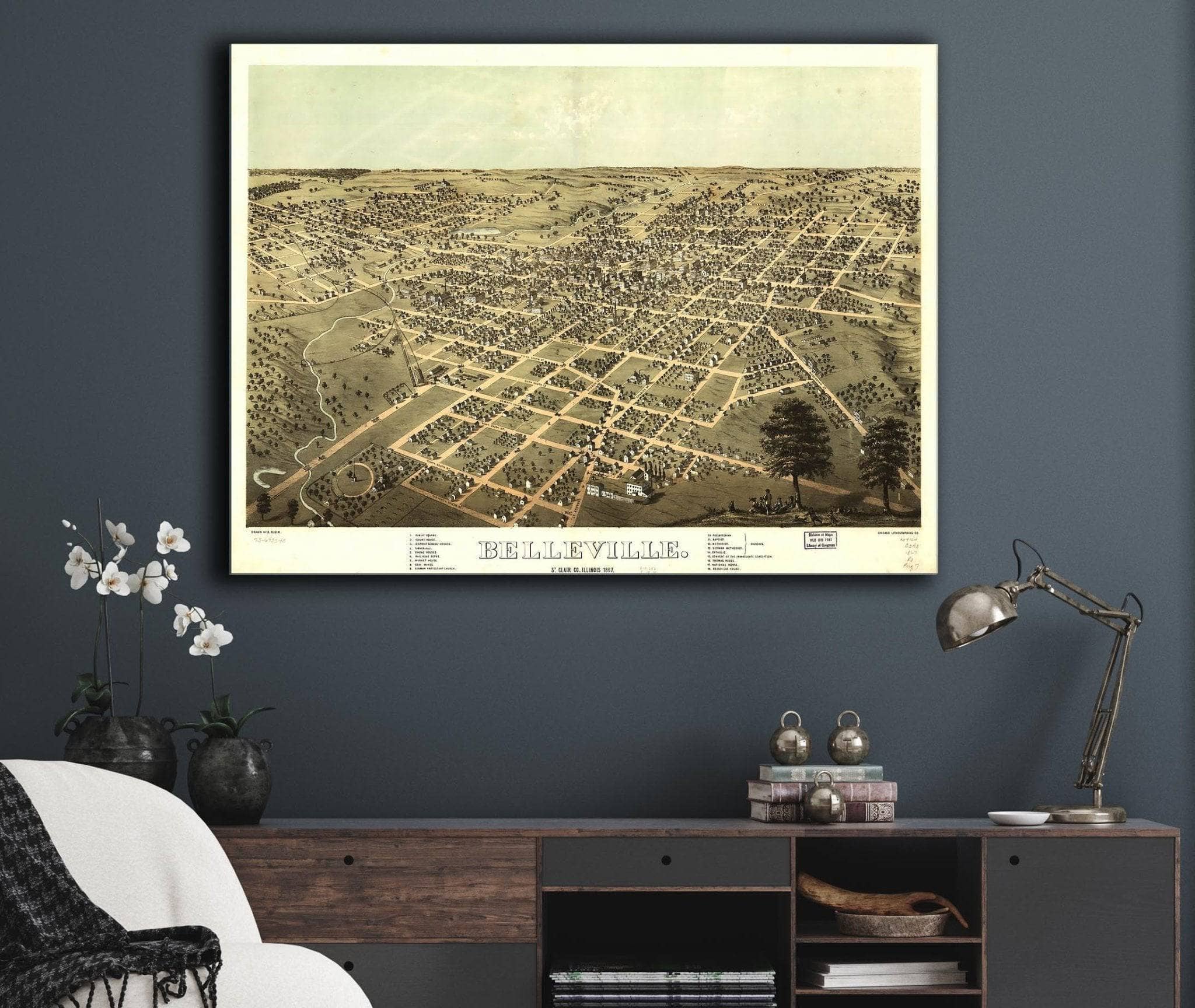 Belleville St Clair Co Illinois 1867 State of Illinois