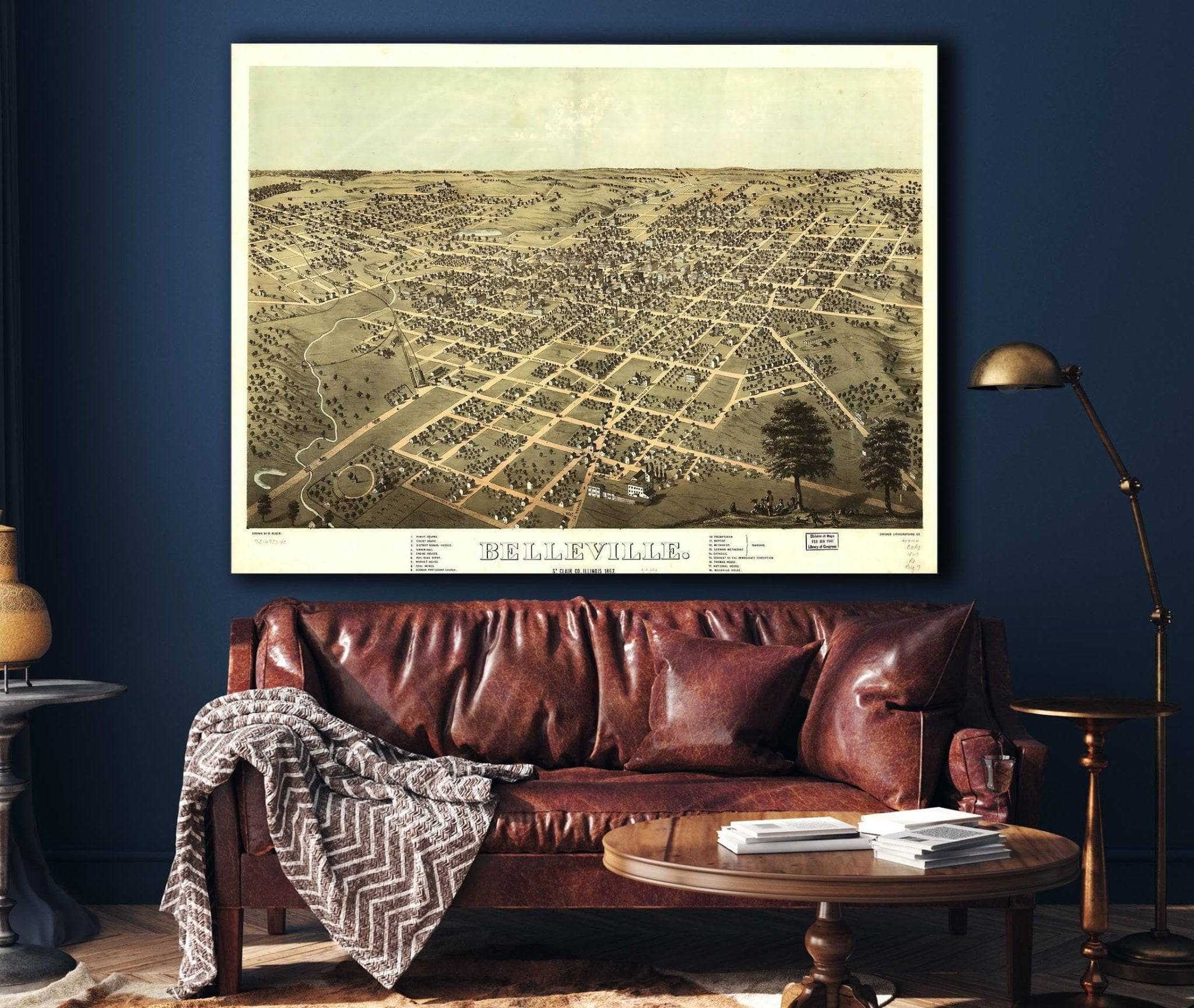 Belleville St Clair Co Illinois 1867 State of Illinois