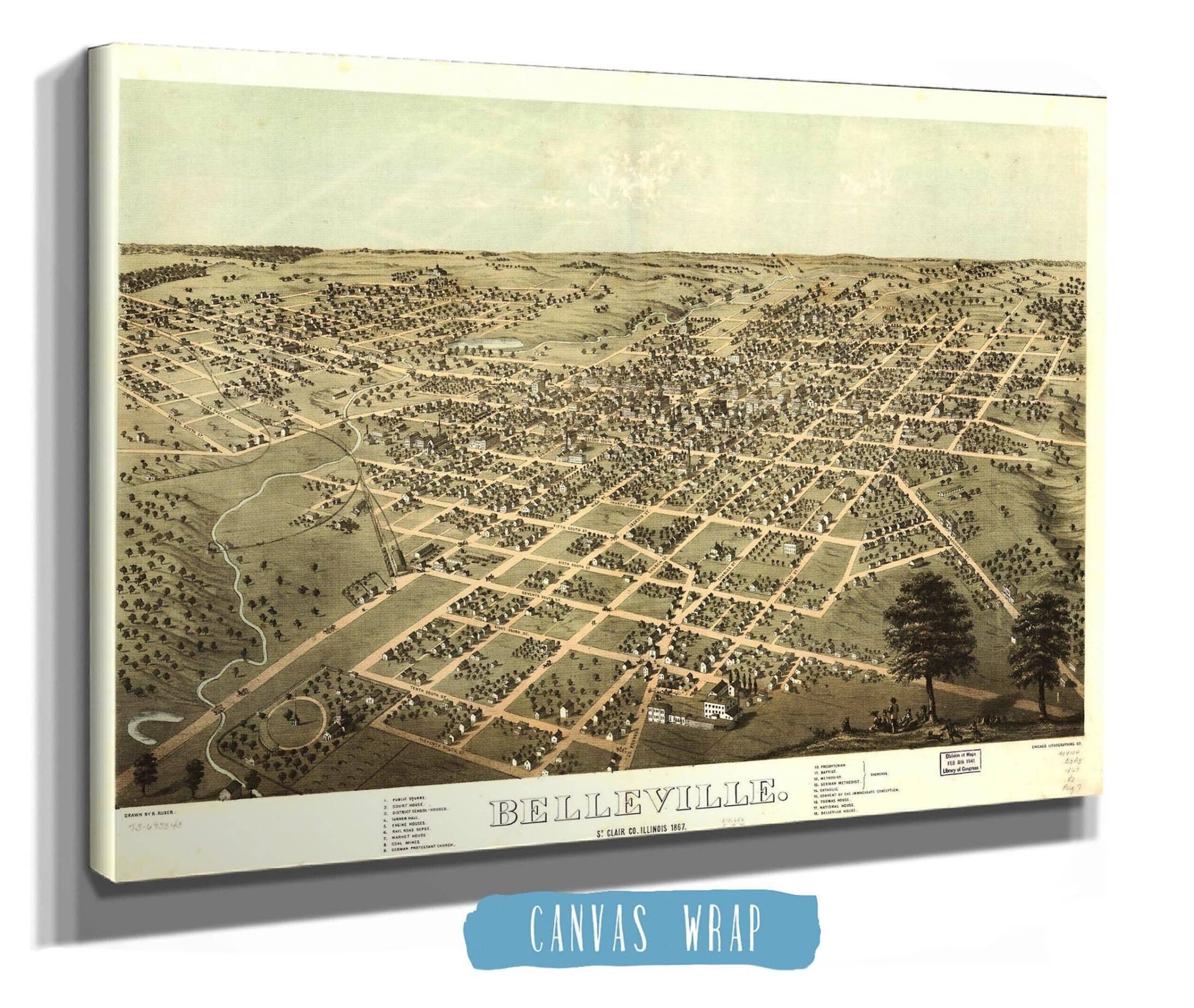 Belleville St Clair Co Illinois 1867 State of Illinois