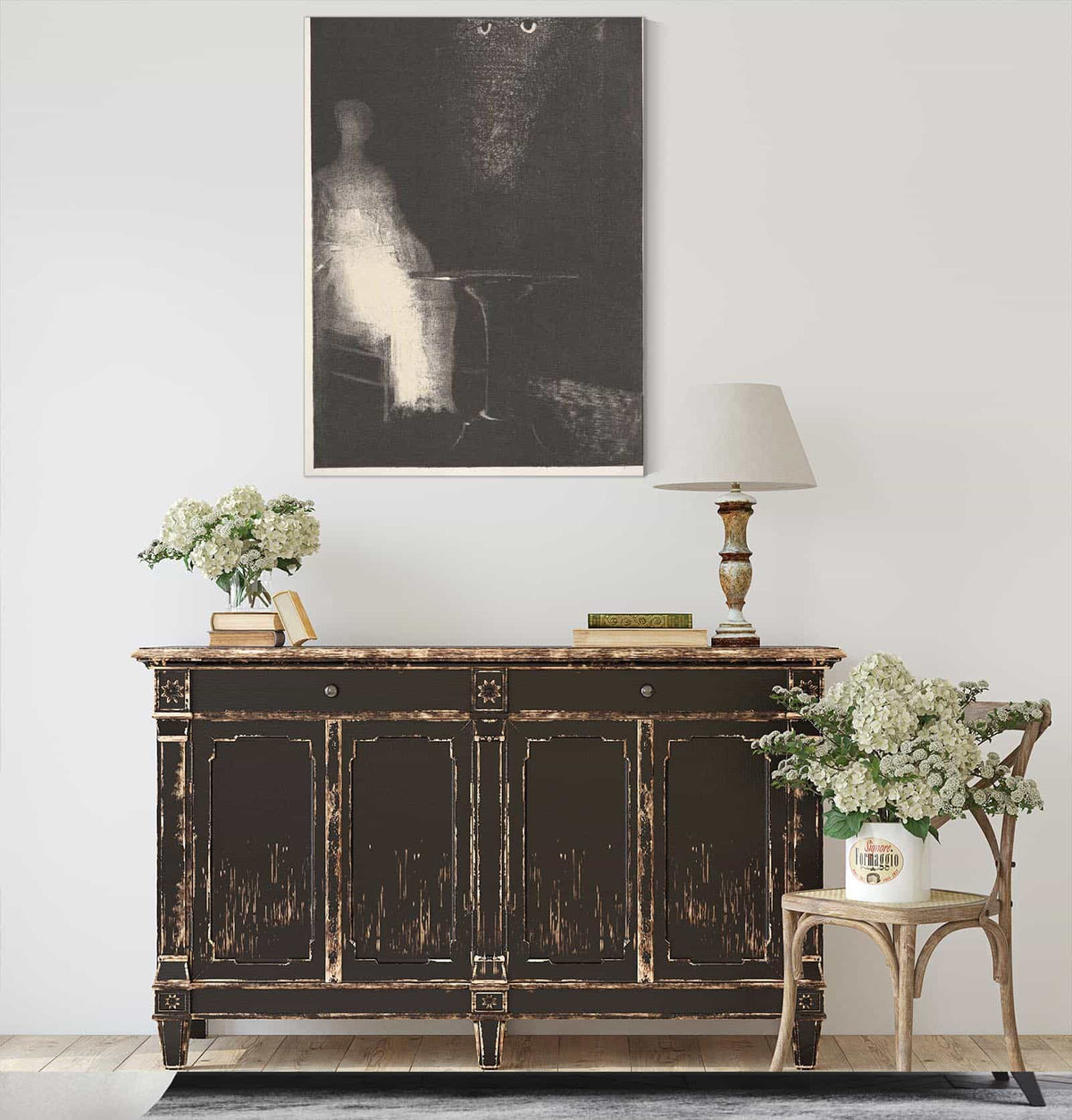 Below I Saw The Vaporous Contours Of A Human Form by Odilon Redon