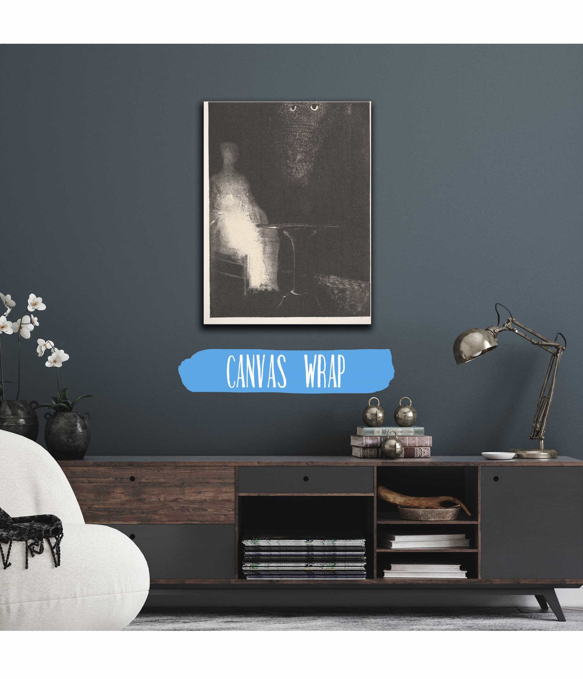 Below I Saw The Vaporous Contours Of A Human Form by Odilon Redon