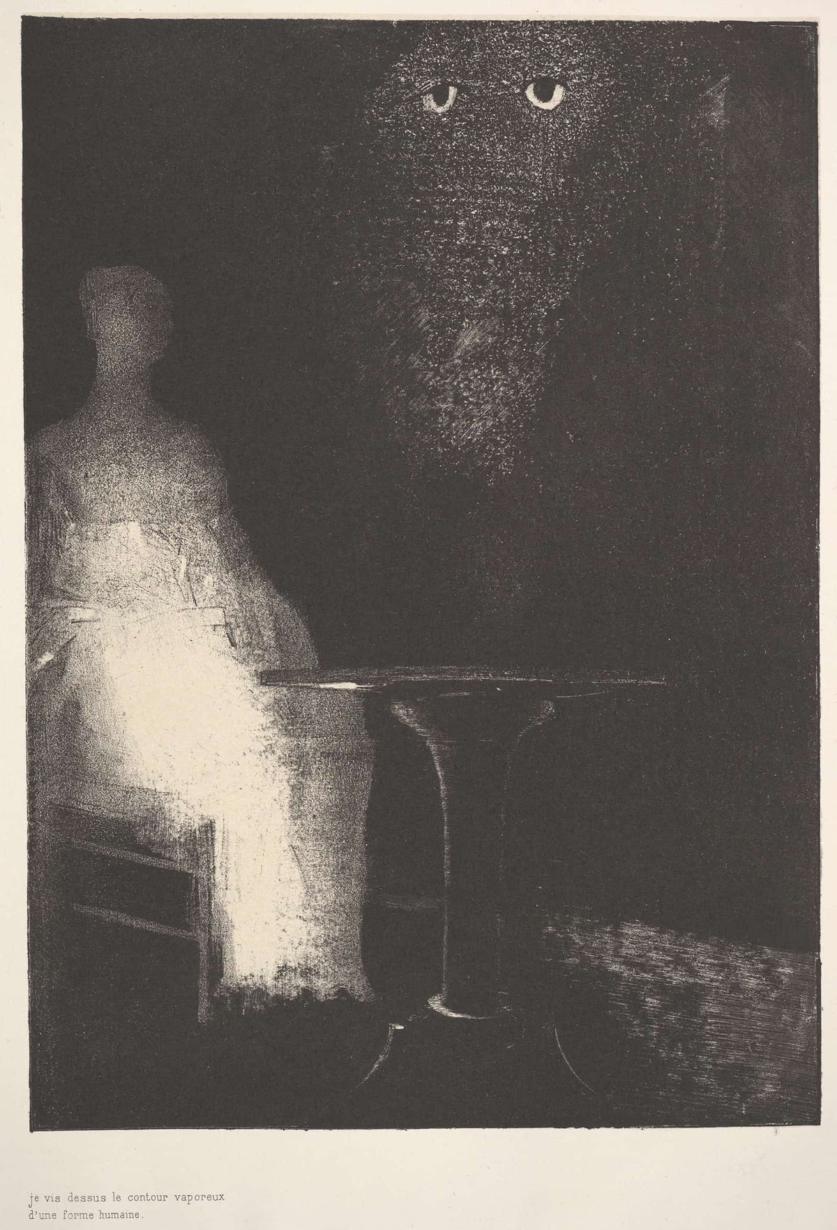 Below I Saw The Vaporous Contours Of A Human Form by Odilon Redon