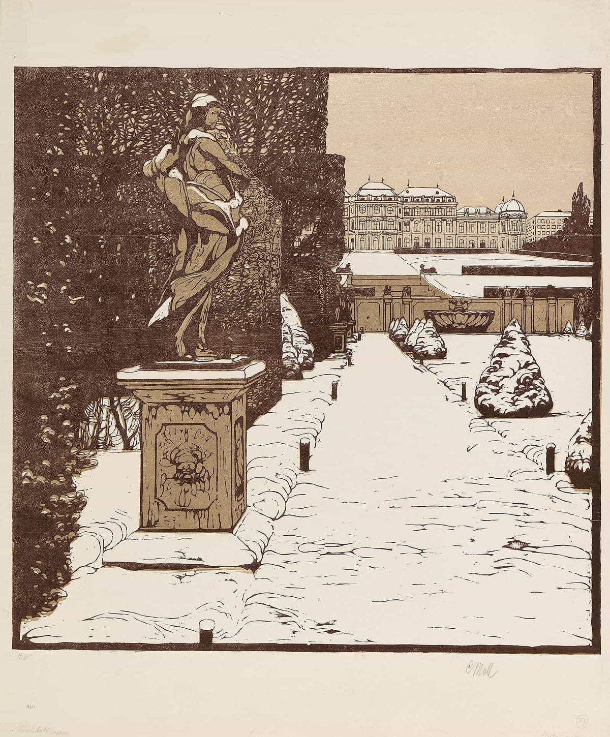 Belvederegarten Im Winter by Carl Moll