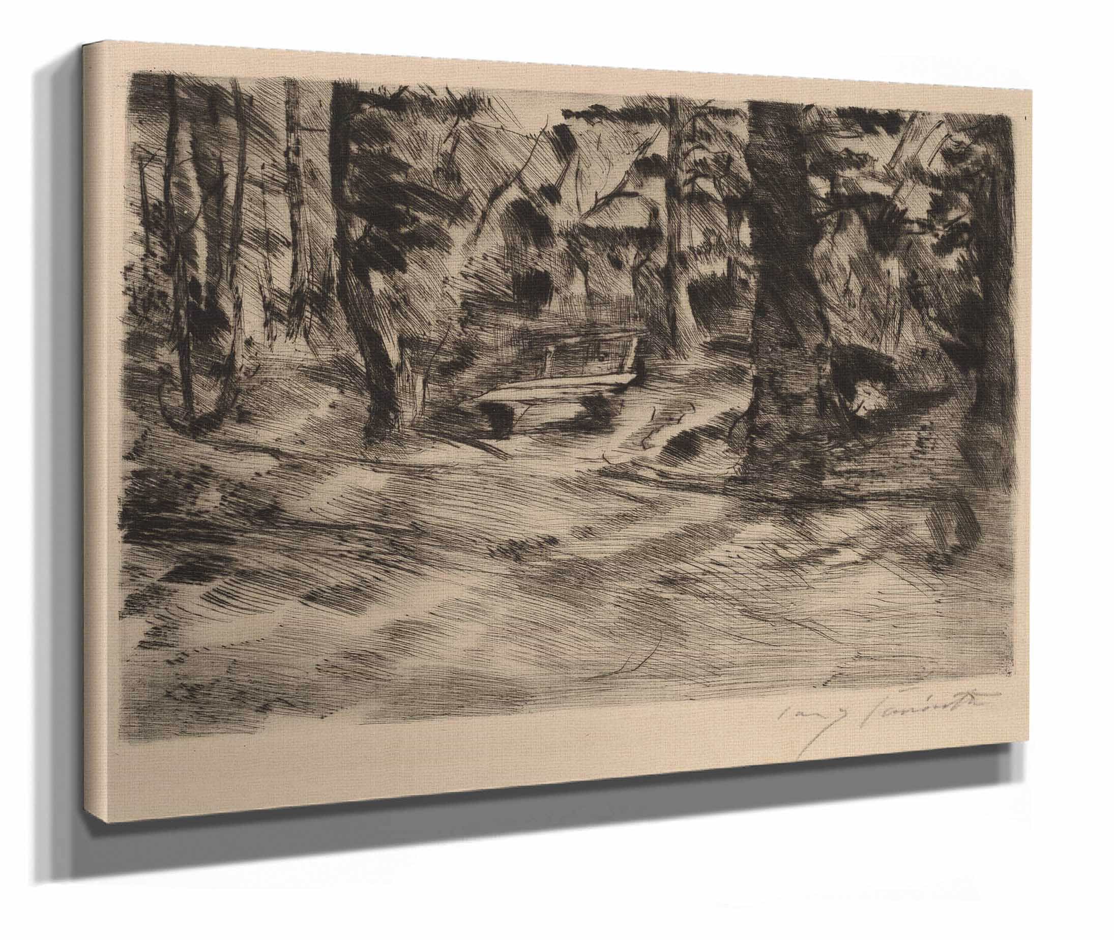 Bench In The Woods Ii Bank Im Walde Ii by Lovis Corinth