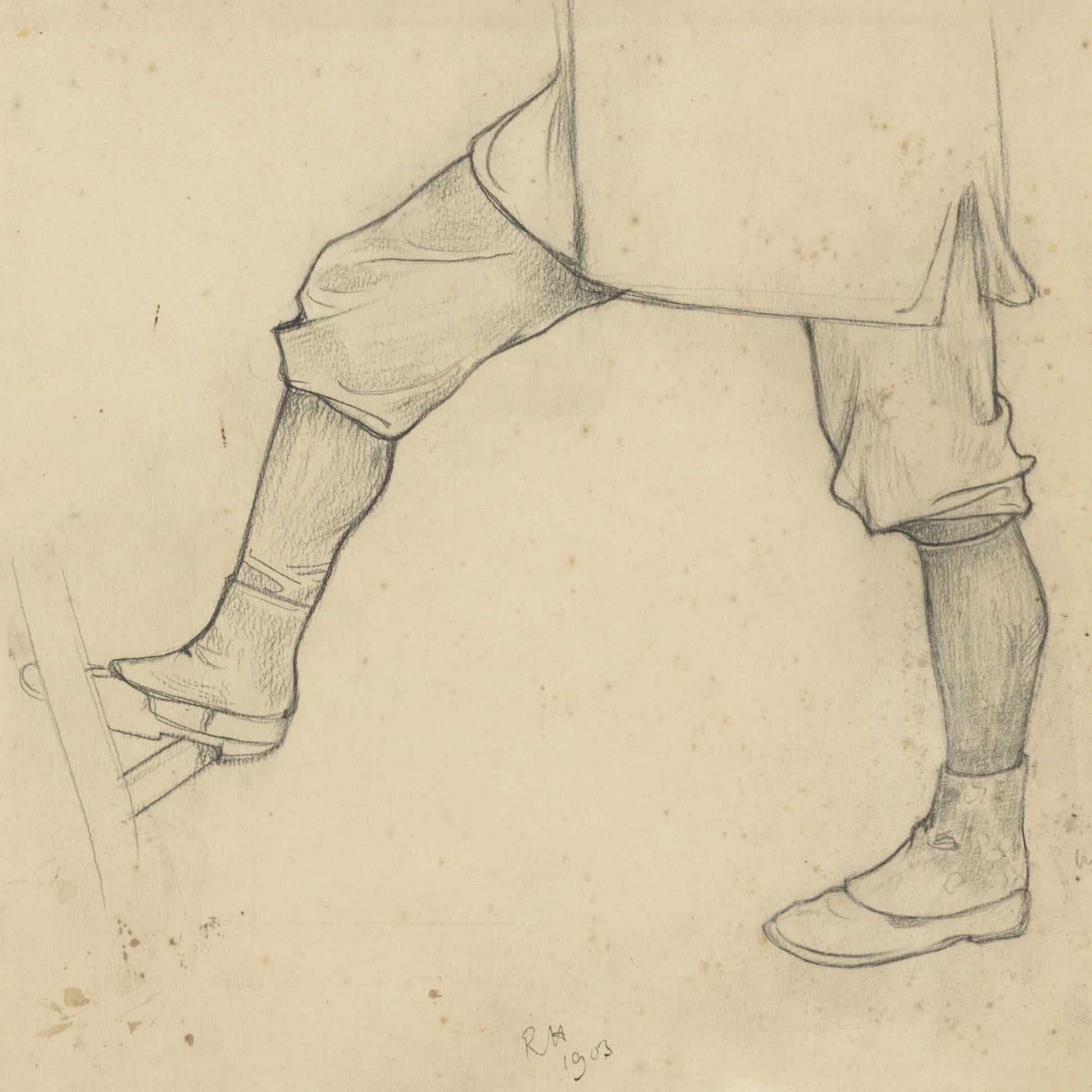 Benen Van Een Op Een Ladder Gaande Man by Richard Nicolaus Roland Holst