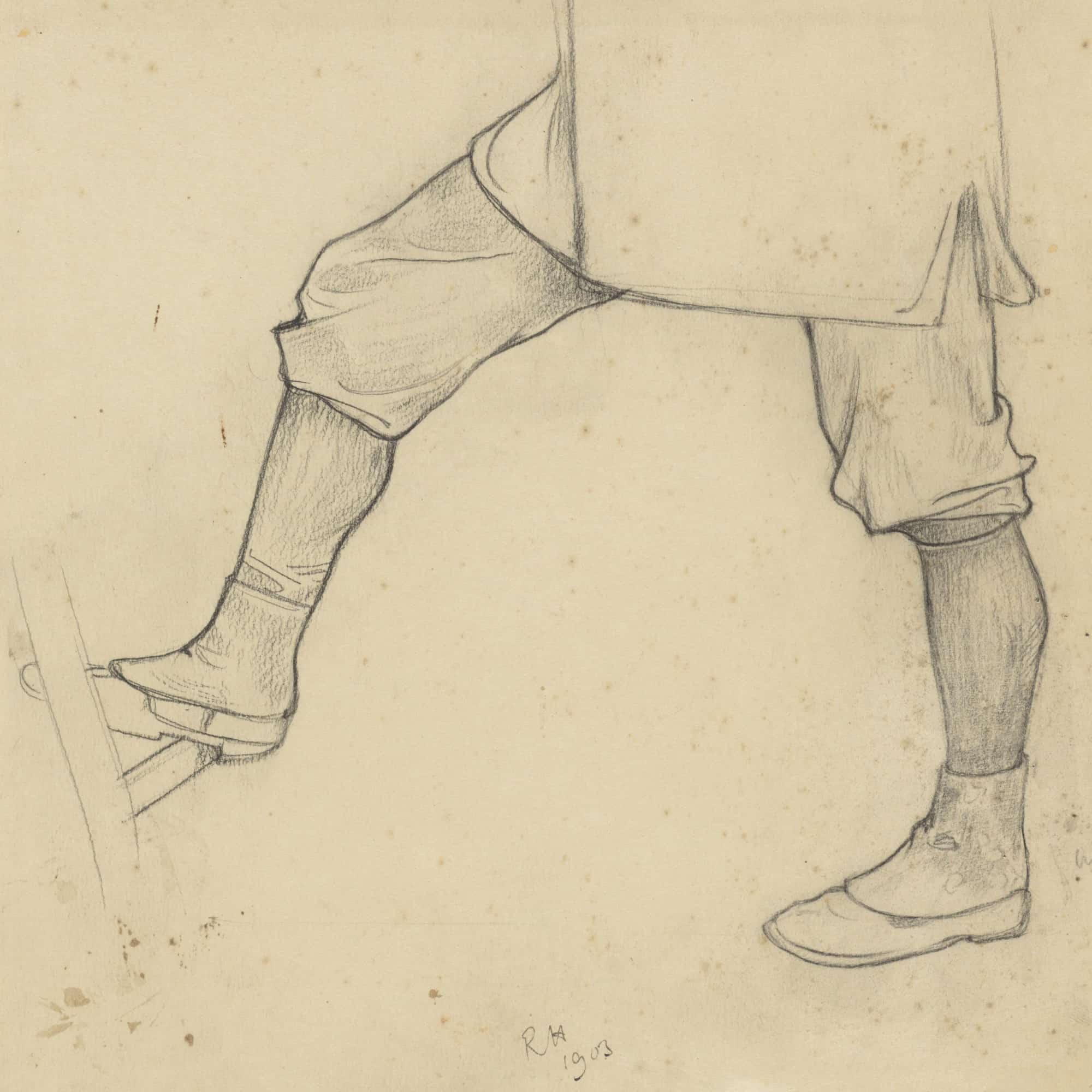 Benen Van Een Op Een Ladder Gaande Man by Richard Nicolaus Roland Holst