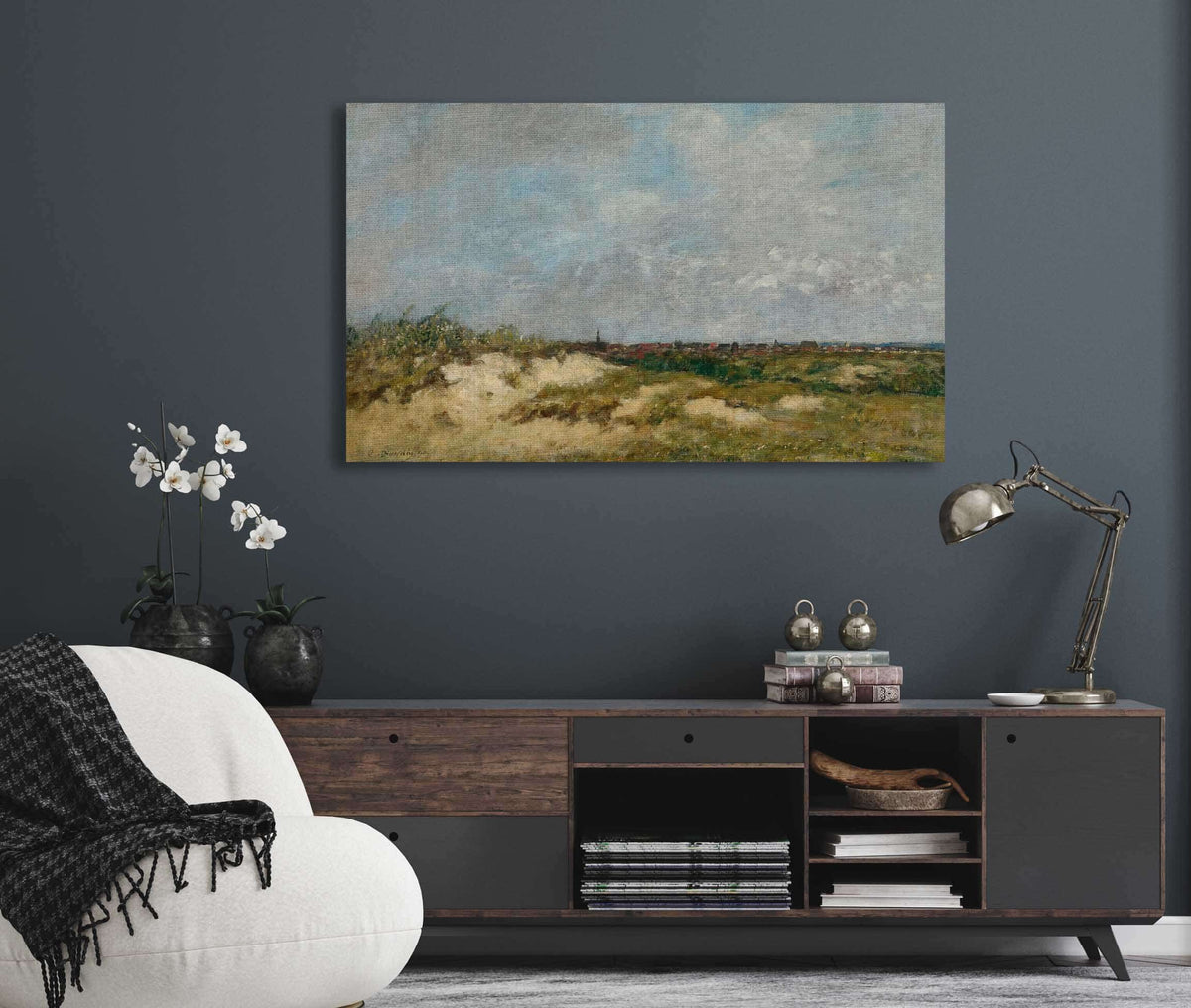 Berck Les Dunes Par Gros Temps by Eugene Boudin