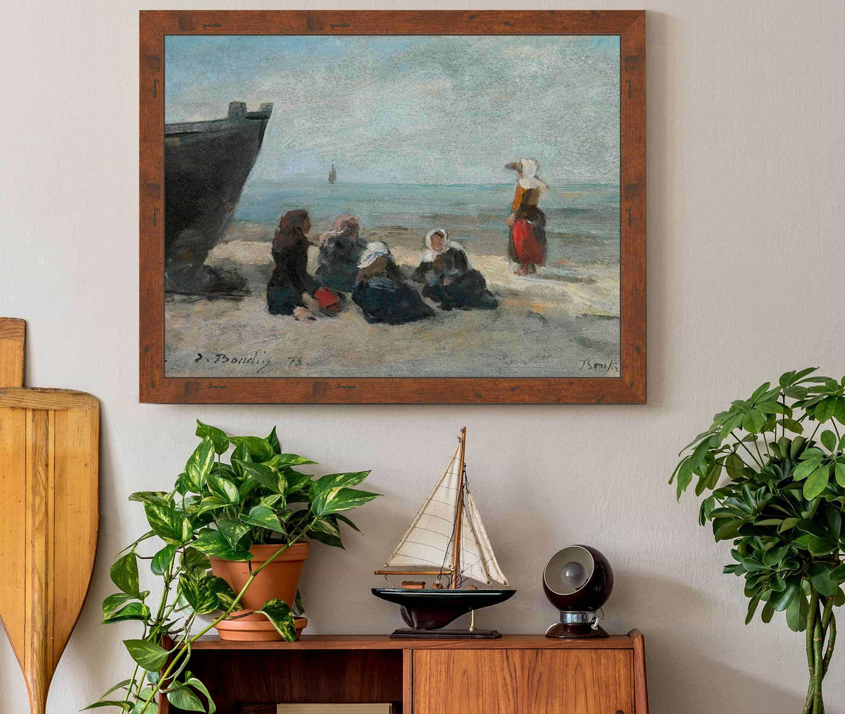 Berck Pecheuses Guettant Le Retour Des Barques by Eugene Boudin