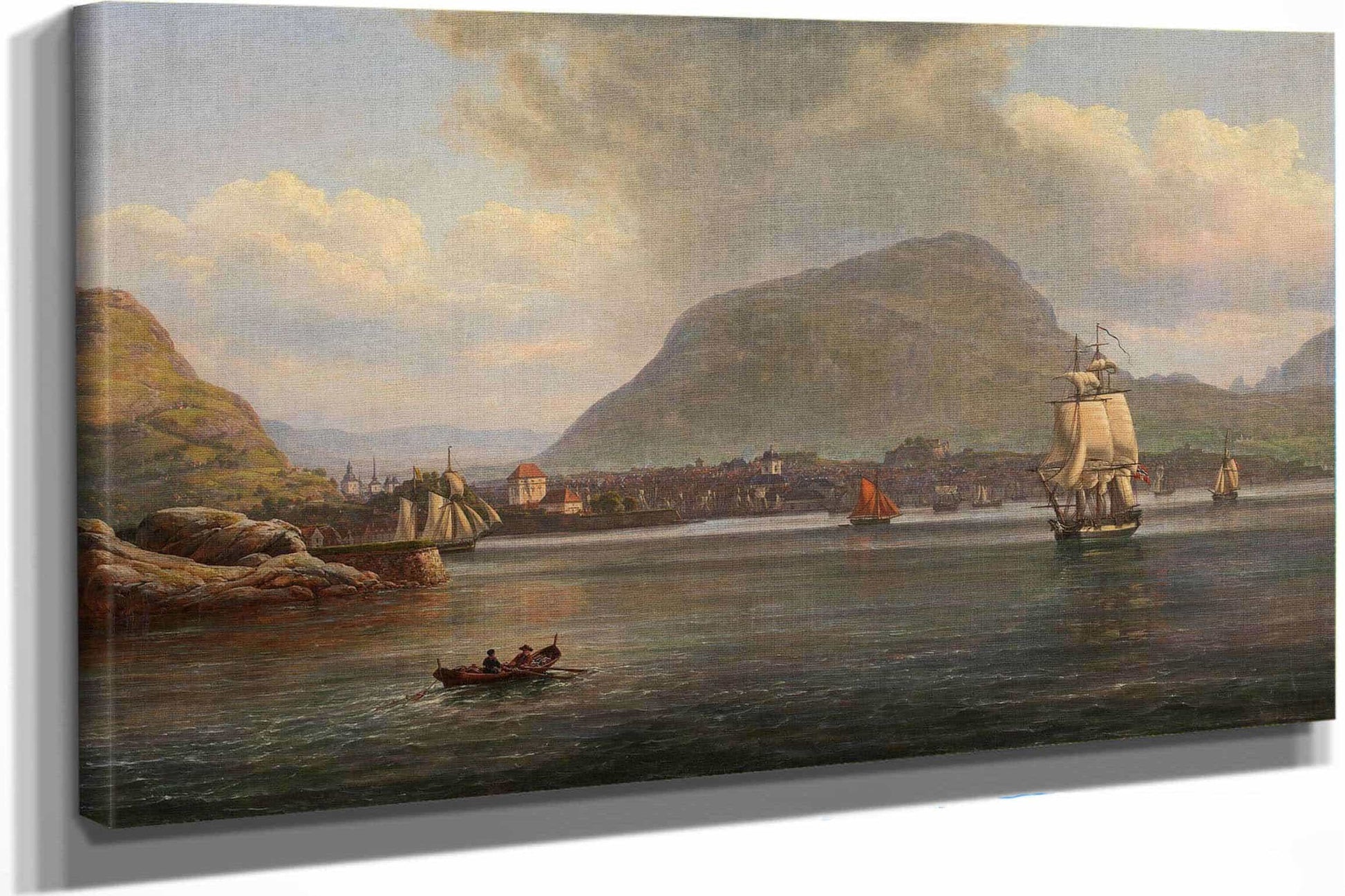 Bergen Seen From The Northern Inlet by Johan Christian Dahl
