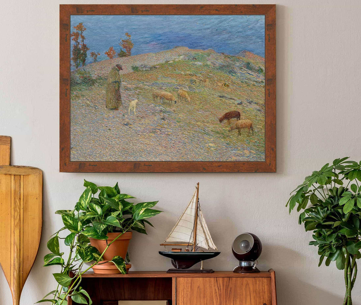 Berger Et Ses Moutons Dans Les Causses by Henri Martin