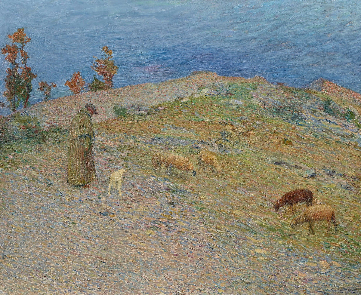 Berger Et Ses Moutons Dans Les Causses by Henri Martin