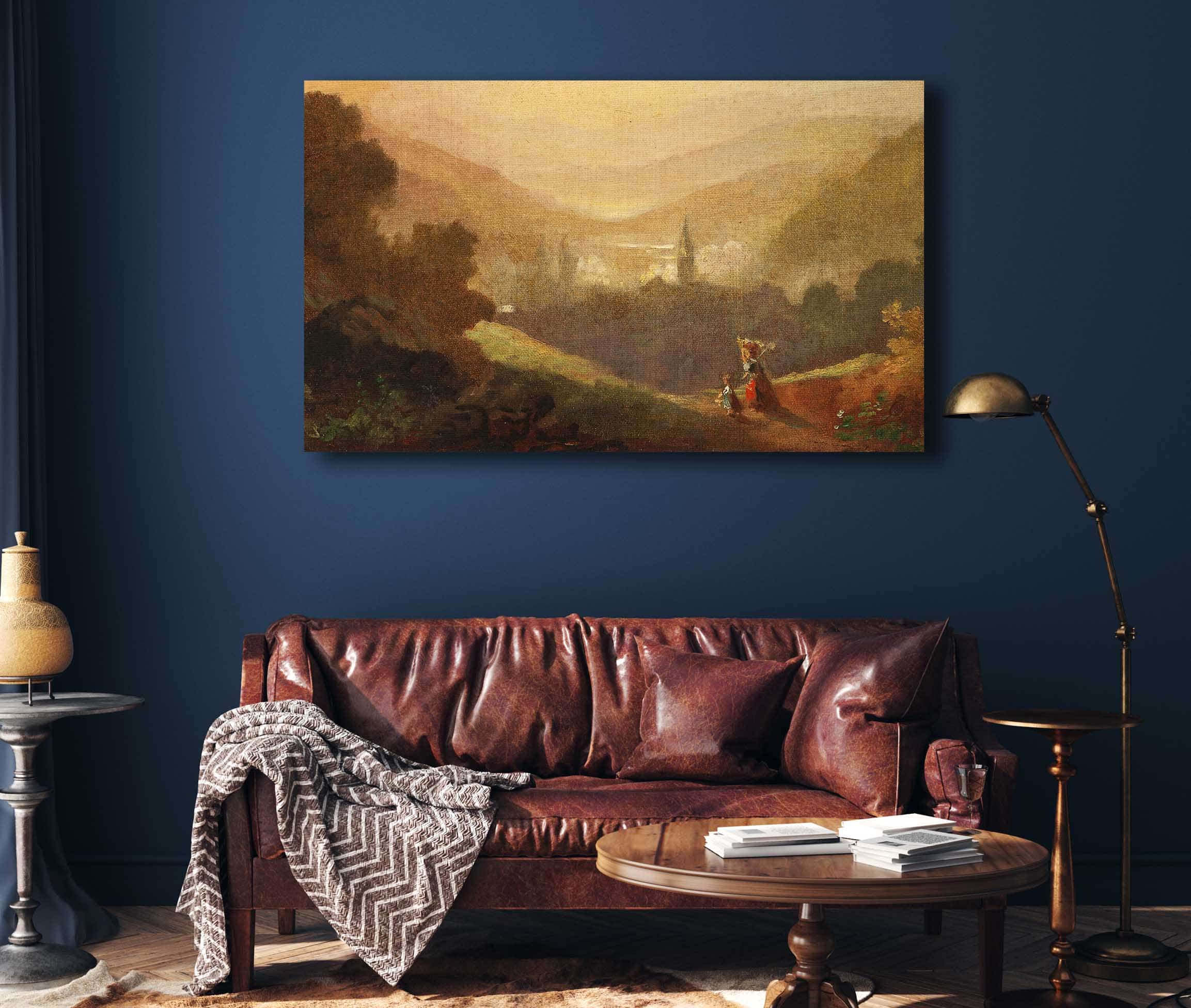 Berglandschaft Mit Sennerin Und Kind by Carl Spitzweg