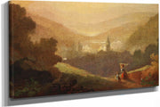 Berglandschaft Mit Sennerin Und Kind by Carl Spitzweg