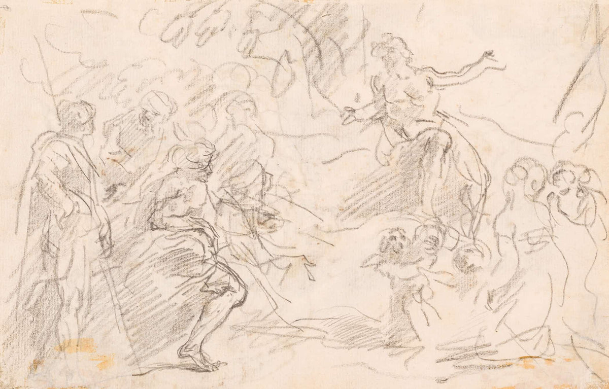 Biblical Scene Verso by Sebastiano Ricci