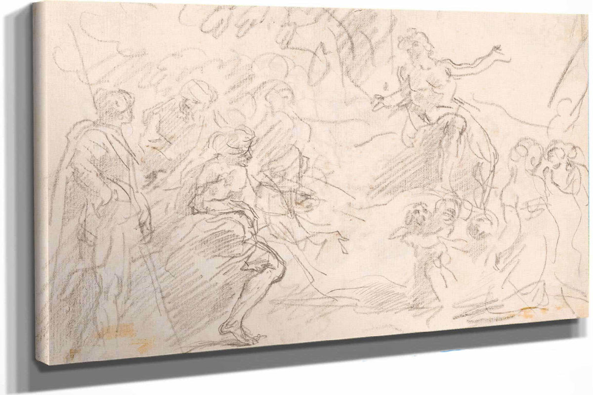 Biblical Scene Verso by Sebastiano Ricci