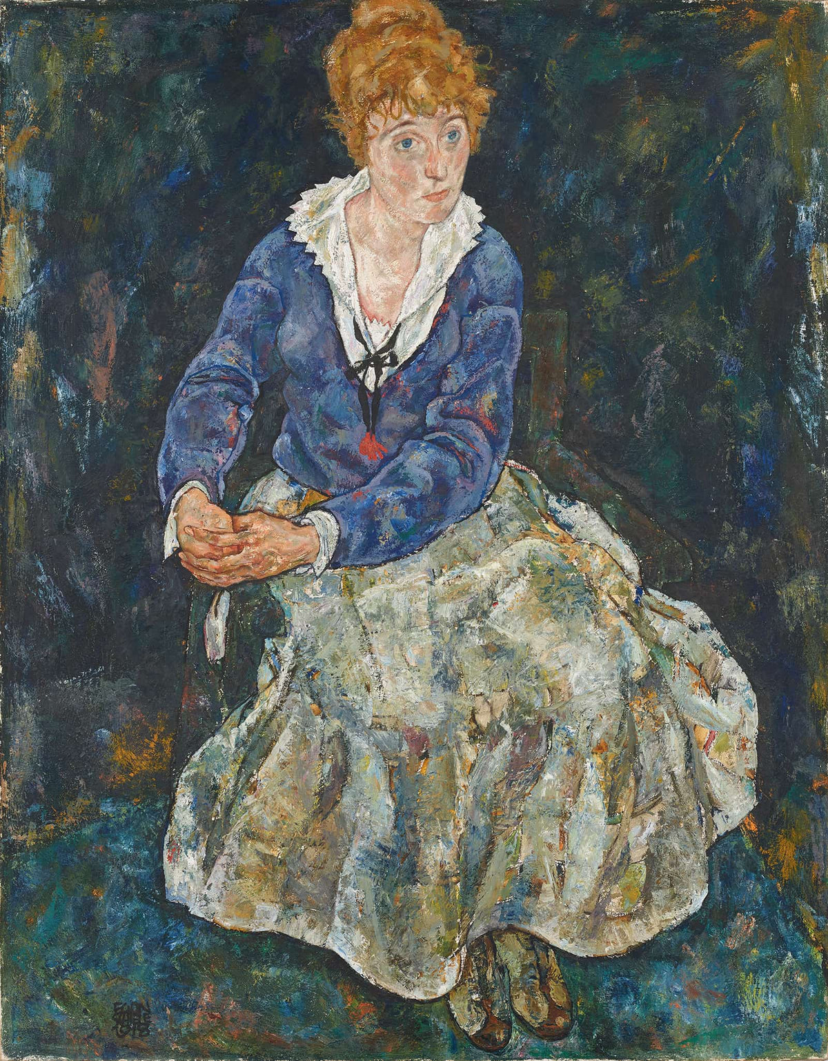 Bildnis Der Frau Des Kunstlers Edith Schiele by Egon Schiele