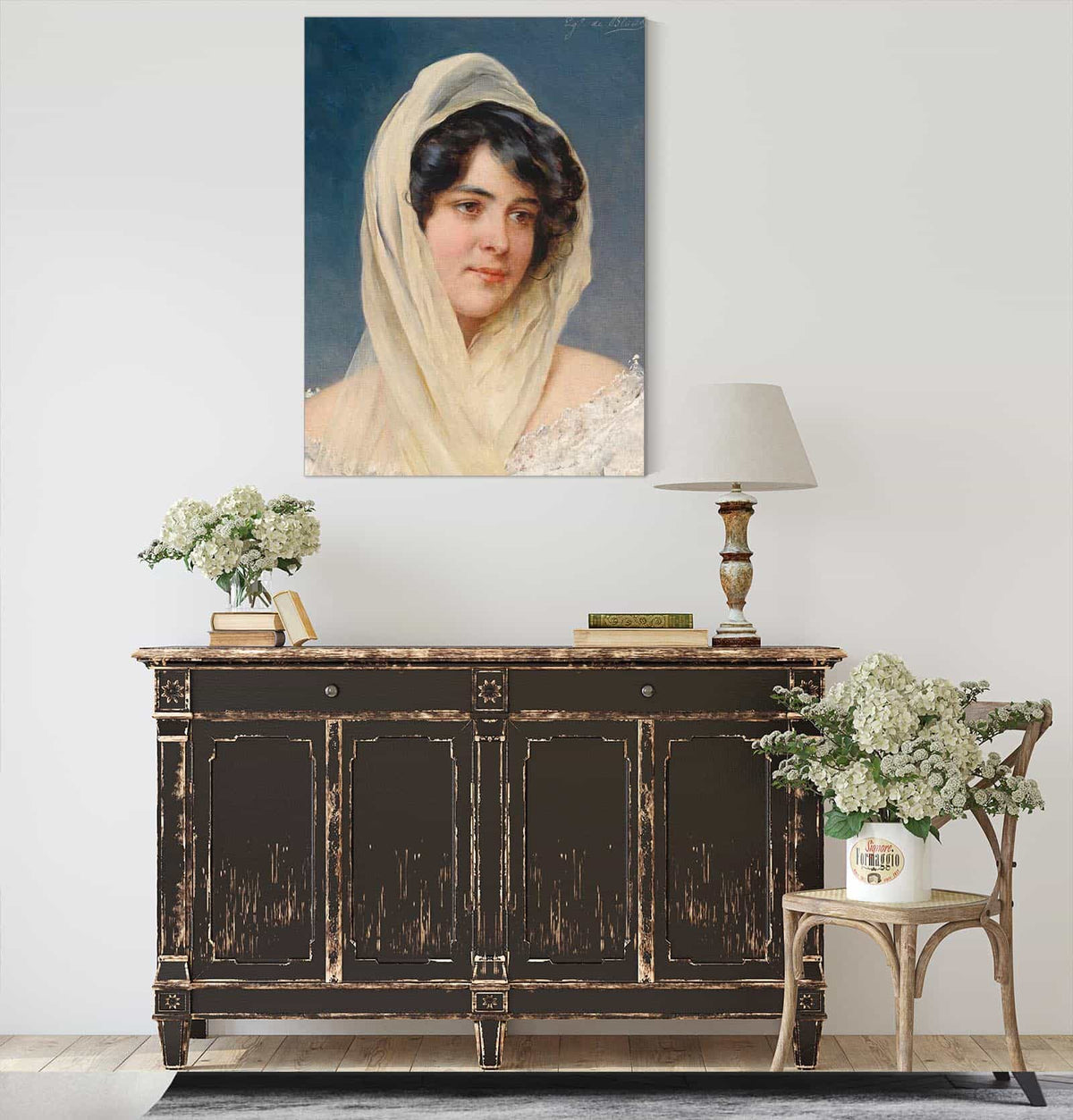 Bildnis Einer Jungen Dame Mit Schleier by Eugen Von Blaas