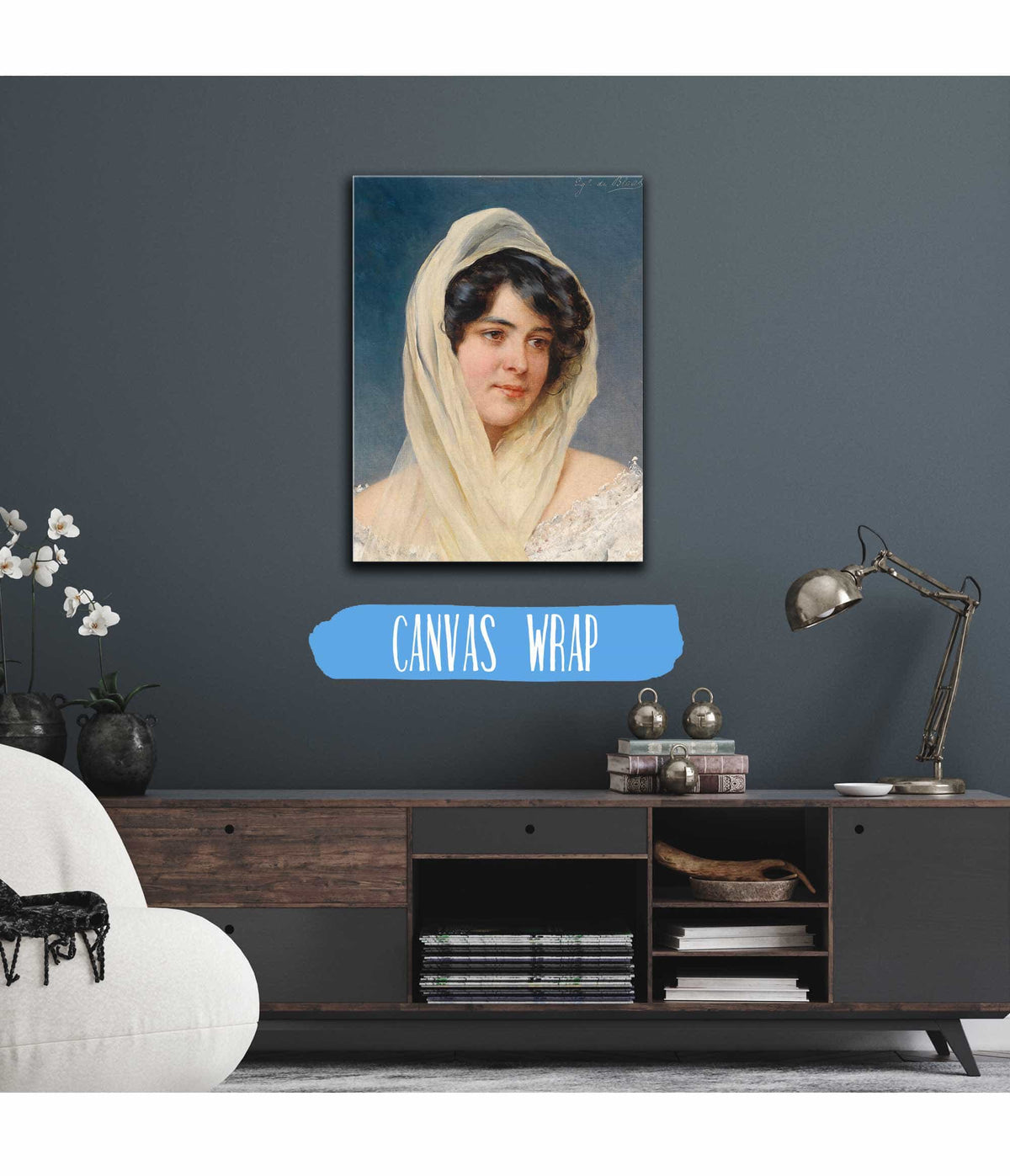 Bildnis Einer Jungen Dame Mit Schleier by Eugen Von Blaas