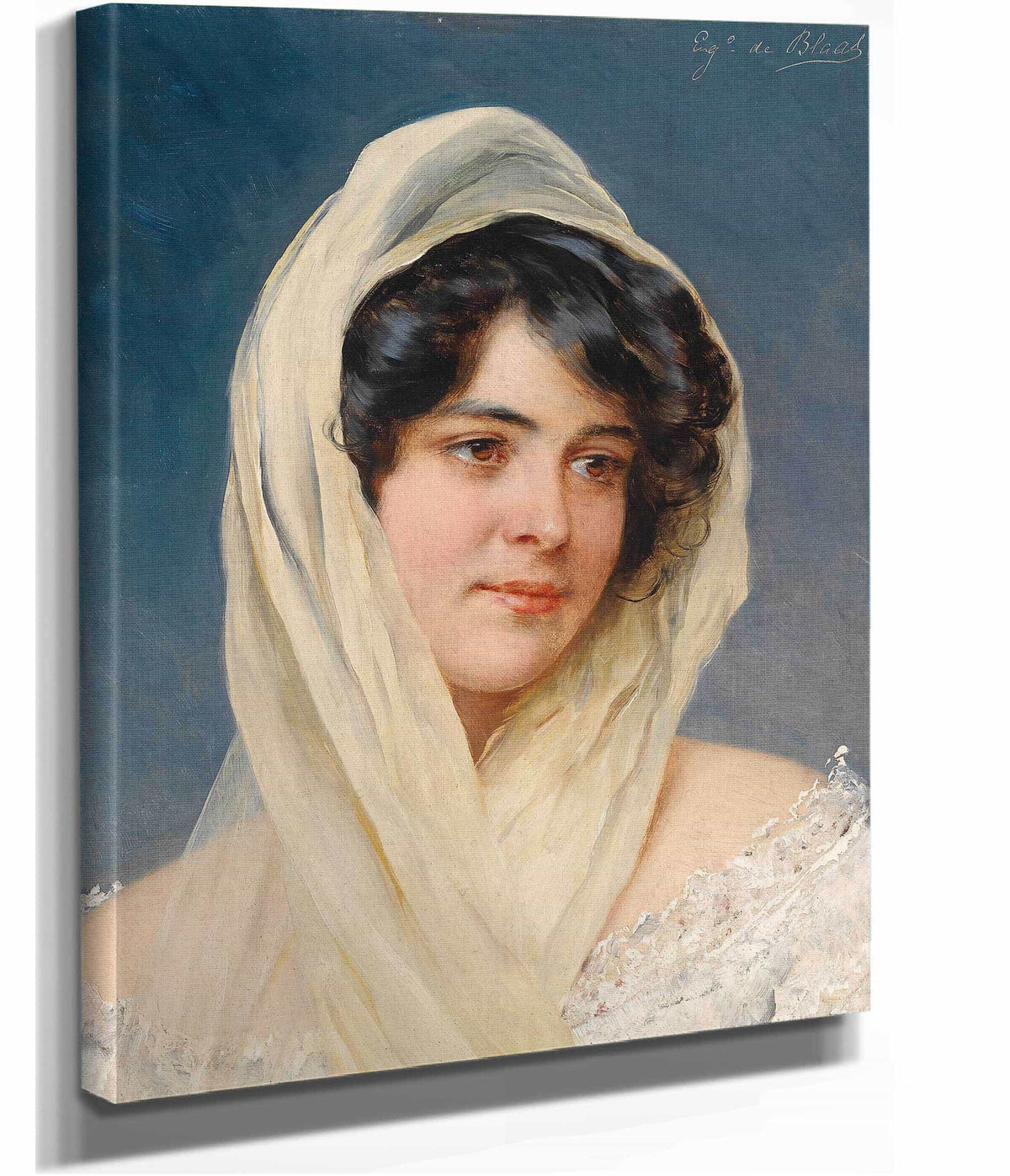 Bildnis Einer Jungen Dame Mit Schleier by Eugen Von Blaas