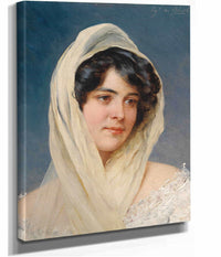 Bildnis Einer Jungen Dame Mit Schleier by Eugen Von Blaas