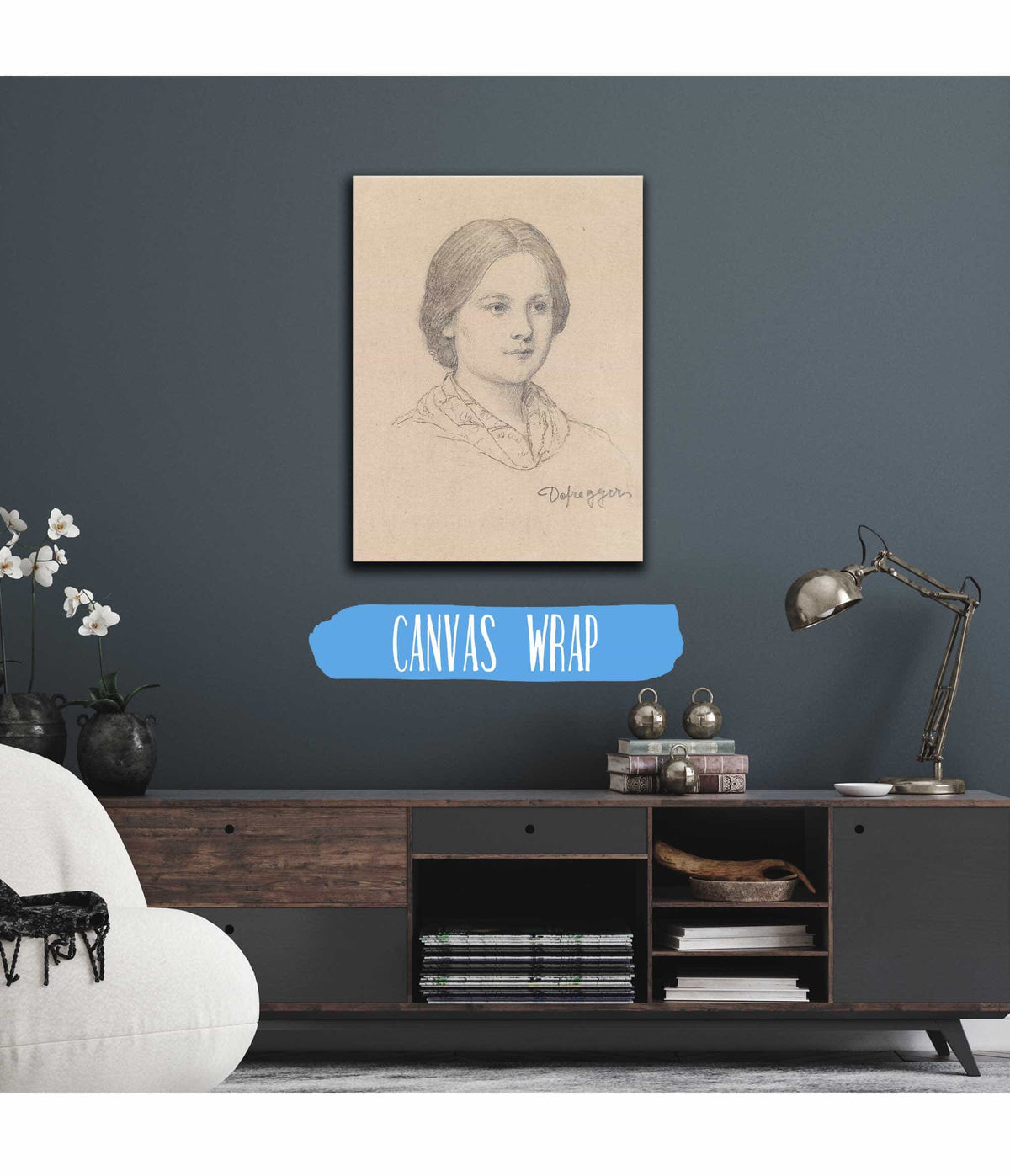 Bildnis Eines Jungen Bauernmadchens by Franz Von Defregger